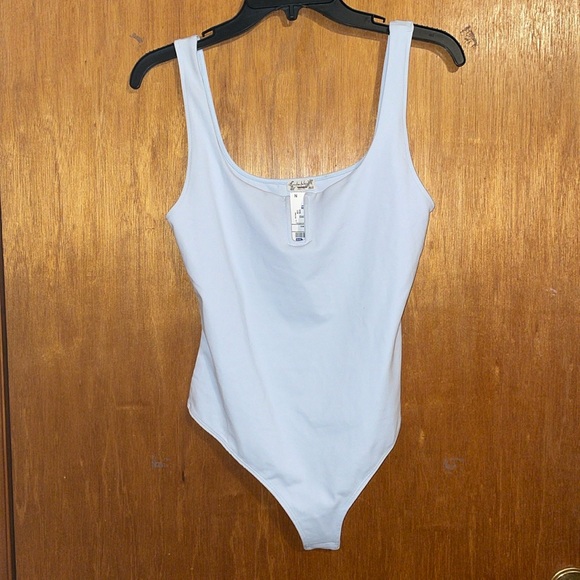 •FREE PEOPLE•NWT LIGHT BLUE TANK TOP BODYSUIT SIZE SMALL - Picture 3 of 6